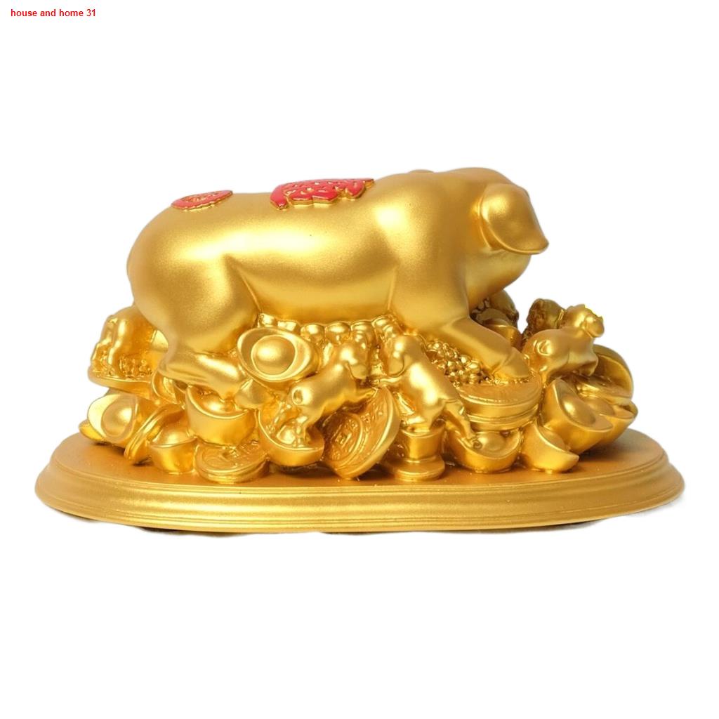 ส้นสูง🔥พร้อมส่งจากไทย ราคาโรงงาน คุณภาพร้านจิวเวลรี่🔥 หมูทอง ครอบครัวหมูทองนำโชค รูปปั้นหมูทอง อยู่แล้วรวย เสริมดวง เร