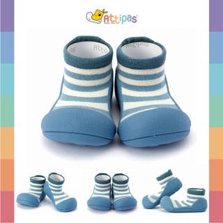 New Arrival 2023 รองเท้าหัดเดิน Attipas - รุ่น Stripe - [สี : Blue,Yellow]