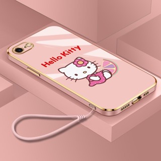 เคสโทรศัพท์มือถือ ลาย Hello Cat สําหรับ Apple iPhone 7 8 SE 2020 A1660 A1778 A1779 A1780 A1853 A1866 A1906 A1907 A1863 A1905 A2275 A2296 A2298