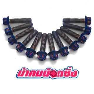 น้าคมน็อตซิ่ง น็อตแคร้งสายพาน Xmax เฟืองไทเท(ราคาต่อ1ชุด=12ตัว)
