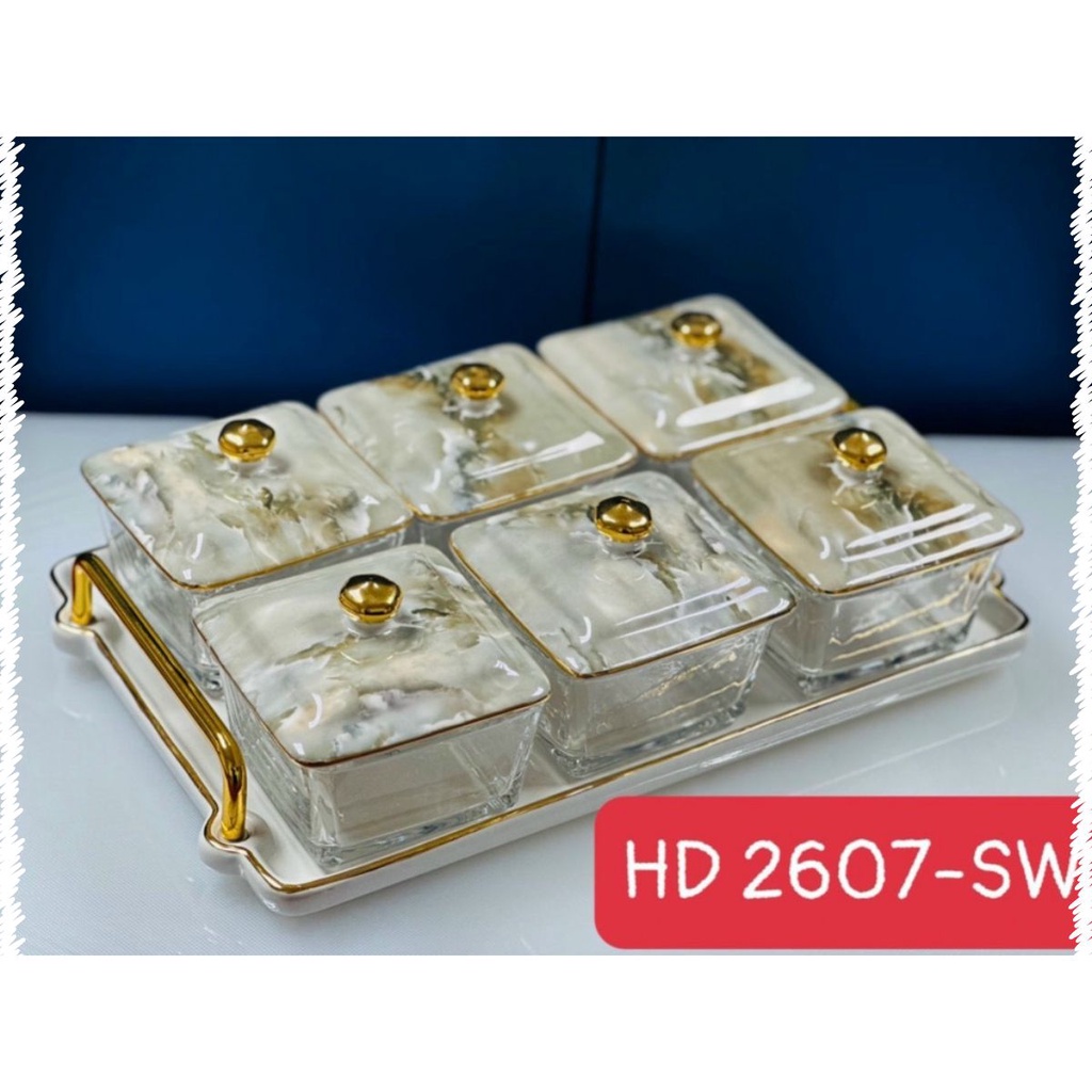 TET JAM TRAY GLASS JAR ที่มีคุณภาพสูง STONE-VENINE PORCELAIN LID สําหรับ SPRING 2023