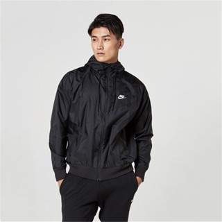 Nike เสื้อแจ็กเก็ต กันลม มีฮู้ด ของแท้ 100% สําหรับผู้ชาย เหมาะกับการวิ่ง เล่นกีฬา กลางแจ้ง