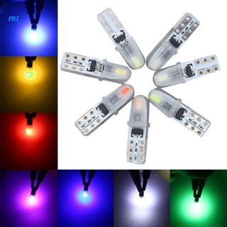 Pri หลอดไฟฮาโลเจน T5 1.4W 3014 2smd 12V กันน้ํา สีขาว สําหรับรถยนต์ 10 ชิ้น