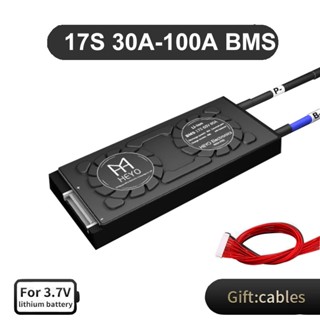 แบตเตอรี่ลิเธียม 17S 60V BMS Li-ion 18650 Batt 100A 80A 60A 50A 40A 30A กันน้ํา สําหรับรถจักรยาน E-Bike BMS