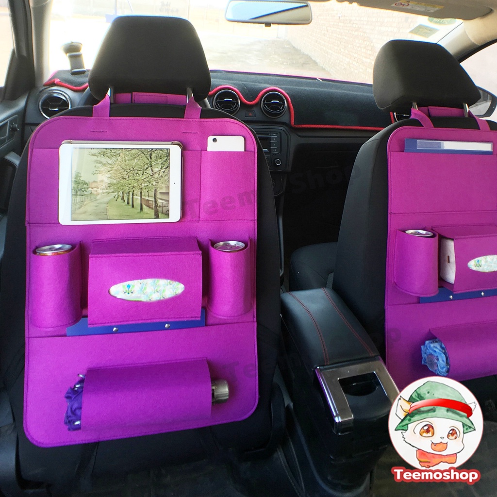 ที่เก็บของในรถยนต กระเป๋าใส่ของหลังเบาะรถยนต์ เก็บของในรถ ที่ใส่ของหลังเบาะรถอเนกประสงค์ แขวนหลังเบาะ กระเป๋าแขวนใส่ของ - รูปที่ 3
