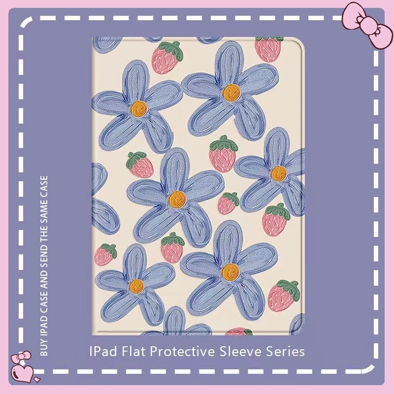 【Flower】เคสแท็บเล็ต ลายดอกไม้ สําหรับ iPad mini5 4 3 2 1 Gen9 10.2 นิ้ว Gen8 Gen7 2019 2018ipad AIR2 Gen6 Air4 Air5 10.9 นิ้ว