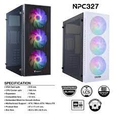 [ของแท้][สินค้าประกันศูนย์ 1 ปี] Nubwo NOXIOUS NPC327 COMPUTER GAMING CASE มีให้เลือก 2 สี Black/White ฟรีพัดลมเคส 3 ตัว