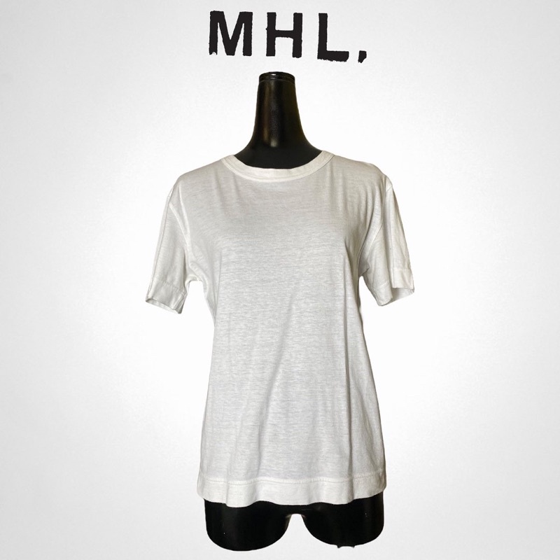 🌸 MHL White Shirt เสื้อยืดผ้าคอตตอลสีขาว