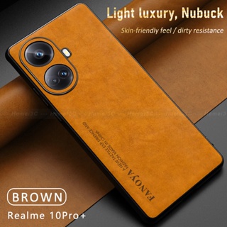 เคสโทรศัพท์มือถือหนังแข็ง ลาย Nubuck สําหรับ Realme 10 Realme10 Realme10Pro Pro Plus 4G 5G