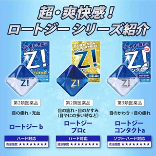 น้ำตาเทียม Rohto Z! 15ml. Normal/contact Lens/Pro+