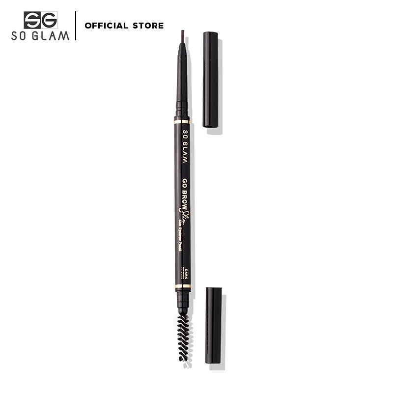 BUY 1 GET 1 FREE So Glam Go Brow Slim Slim Eyebrow Pencil 01 Dark Brown ดินสอเขียนคิ้วสลิม