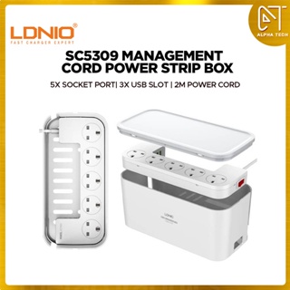 Ldnio SC5309 SCW5354 (ไร้สาย) กล่องปลั๊กพ่วง พร้อม 5 ซ็อกเก็ต 3 พอร์ต USB สําหรับบ้าน ออฟฟิศ