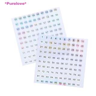 Purelove&gt; ใหม่ สติกเกอร์ป้ายแท็กตัวเลข เลเซอร์ 1-200 กันน้ํา สําหรับติดตกแต่งเล็บ