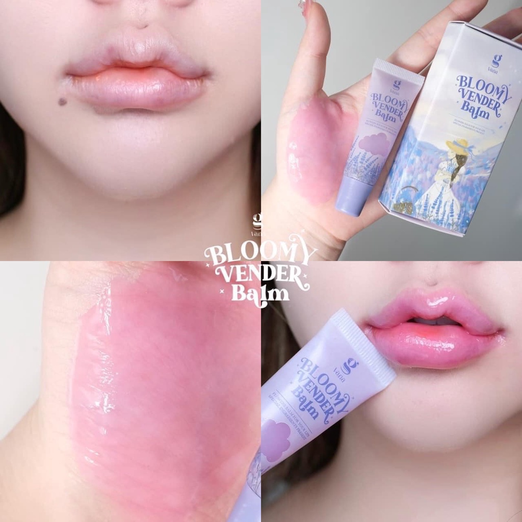 ลิปบาล์มดอกไม้ Gvana Bloomy vender balm ลิปบาล์มเปลี่ยนสีตามอุณหภูมิ