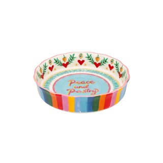 Cath Kidston Small Pie Dish GBBO Icing Placement Pink/Cream