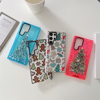 เคสโทรศัพท์ซิลิโคน TPU ใส แบบนิ่ม ลายต้นคริสต์มาส กันกระแทก สําหรับ Samsung Galaxy S22 Plus S22Ultra S21Plus S21Ultra S20Plus S20Ultra