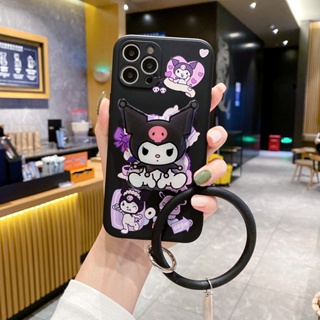 เคสโทรศัพท์มือถือแบบนิ่ม ลายการ์ตูนคุโรมิ พร้อมสร้อยข้อมือ สําหรับ Huawei Nova 7i 3i 5t Y70 4e Y9 Prime Y7 Y5 2019 P30 Lite Pro Y9S Y6P