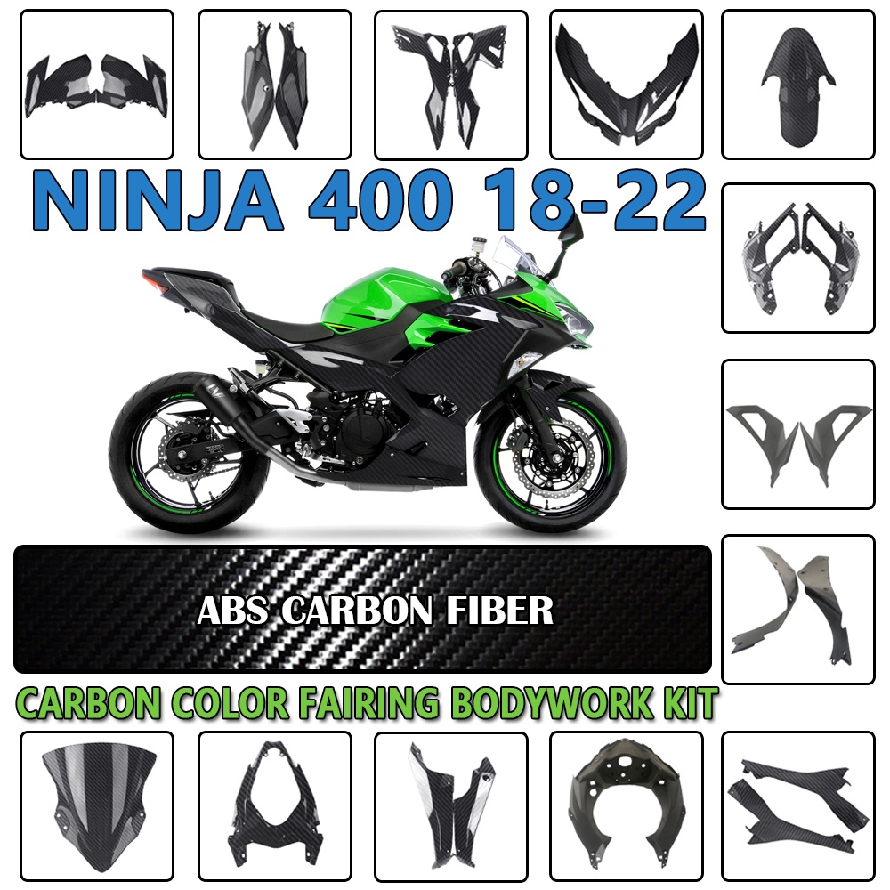 ชุดแฟริ่งพลาสติก ABS สําหรับรถจักรยานยนต์ Kawasaki Ninja 400 Ninja400 2018-2022 2019 2020 2021 2022