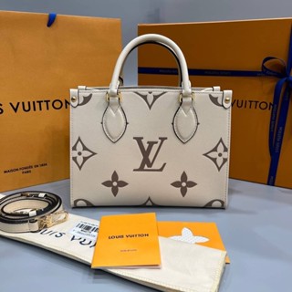 Louis Vuitton on the go  Grad original หนังเเท้ทั้งใบ ดีที่สุด Size 25Cm free box set