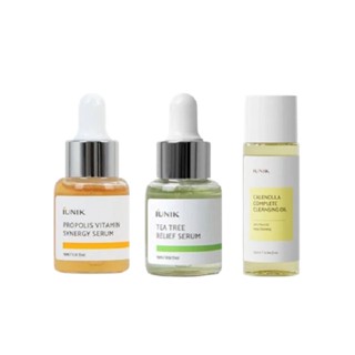 [iUNIK] miniature Collection / Serum 15ml / Cleansing Oil 25ml Propolis Tea Tree Calendula