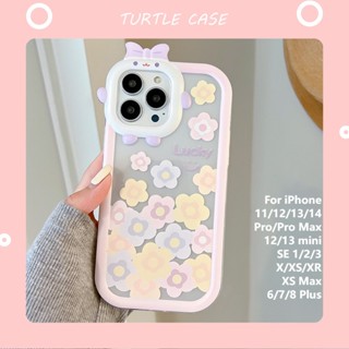 [พร้อมส่ง] เคสโทรศัพท์มือถือ ซิลิโคน ลายมอนสเตอร์ ดอกไม้ สําหรับ iPhone 14 13 12 11 promax XS XR xsmax se2020 6 7 8plus mini