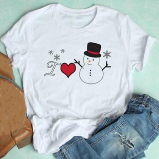 Women Merry Christmas 90s Trend Lady Tshirt Fashion Graphic Shirt New Year Holiday Top Tee T-shirt DW182 bh