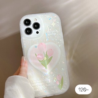 iPhone Case เคสมือถือ เคสโทรศัพท์ 🌷น้ำแข็งลายทิวลิปชมพู