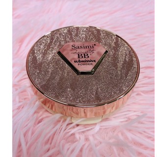No.S995 Sasimi Double Powder แป้งพัฟBB แป้งตลับ 2 ชั้น แป้งพัฟเนื้อเนียนบางเบา ติดทนนานตลอดวัน ปกปิดข้อบกพร่องของผิวได้