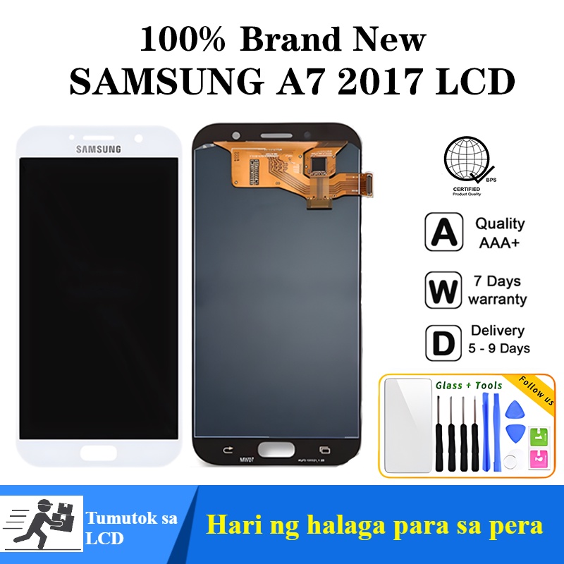 สําหรับ Samsung Galaxy A7 2017 LCD SM-A720F A720F A720 จอแสดงผล Touch Screen Digitizer Assembly เปลี