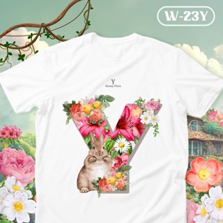 เสื้อยืดตัวอักษร Bunny Flora ตัวอักษร( Y-Z )