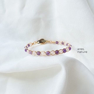 ares.nature กำไลลวดดัดรุ่น Twist bracelet สร้อยข้อมือหิน กำไลสายมู