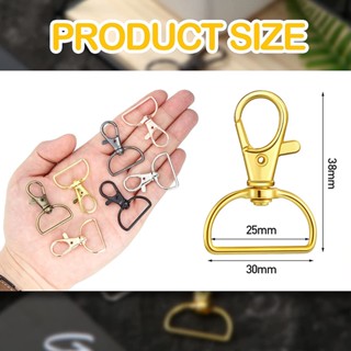 10 ชิ้น D-Ring โรตารี่ หัวเข็มขัด กระเป๋าหนัง หัวเข็มขัด เชือกเส้นเล็ก หัวเข็มขัด ตะขอโลหะ ก้ามปู กรงเล็บ สําหรับทําพวงกุญแจ เย็บผ้า