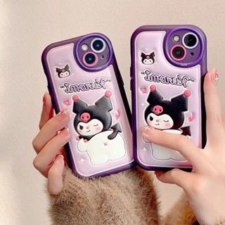 ✨ส่งเชือกเส้นเล็ก✨เคสไอโฟน 14 Pro Max 13 12 11 เคส for iPhone 14พลัส คุโรมิ การ์ตูน น่ารัก พกง่ายๆ การป้องกันการตก Case