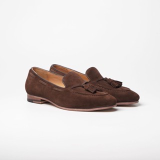 Lofty Tassel Loafer Brown Suede Julietta