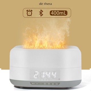 [รุ่นใหม่] เครื่องพ่นควัน เตาไฟ พร้อมลำโพงบลูทูธ และนาฬิกา ทำความชื้น Diffuser ใส่น้ำหอมได้ Rio Time - Dethera