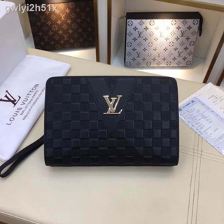 ✤❇✾Lv2020 Mens Bag Casual Clutch Leather Business Handbag But Calfskin Embossed Formal Password Lock Pull Chain Office