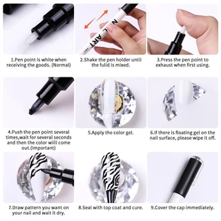 🇹🇭[แยกสี] ปากกาเพ้นท์เล็บ ปากกาแต่งเล็บ Nail Art Graffiti Pen Nail Art Drawing Pen