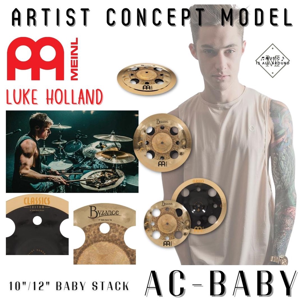 ฉาบ MEINL ARTIST CONCEPT MODEL ขนาด 10"/12" BABY STACK - LUKE HOLLAND - AC-BABY (Made in Germany))