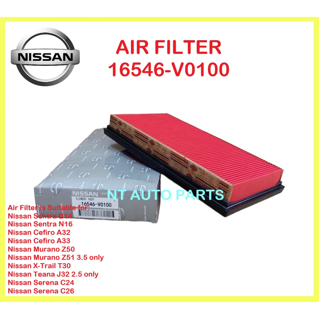 กรองแอร์ Nissan - Sentra B14 N16 X-Trail T30 Cefiro A32 A33 Serena C24 C26 Teana J32 2.5 Morrano Z51