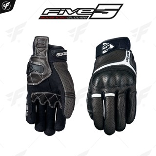ถุงมือสำหรับขับขี่มอเตอร์ไซค์/ถุงมือการ์ด FIVE ADVANCED GLOVES RS2 BLACK/WHITE