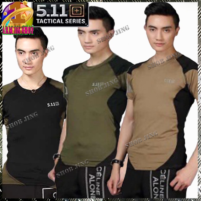 เสื้อยืดคอกลมคอมแบท5.11 Tactical  เสื้อยืดคอกลมแขนสั้น-ยาวชาย5.11Cotton100% ใส่ได้ทั้งหญิงทั้งชายเหม