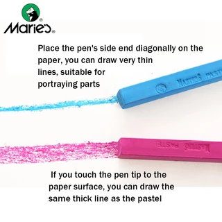 Marie's Dry Masters Pastel Stick Crayons 12/24/36/48 สีศิลปะจิตรกรรมชุดชอล์กสีผงหมึกดินสอสี / แปรงนักเรียนวัสดุ