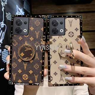 Yyn เคสโทรศัพท์หนัง กันกระแทก ประดับเพชร พร้อมที่ตั้งวาง แฟชั่น สําหรับ OPPO Reno 8 Pro Reno8 z 5G Reno 7 Pro Reno7z