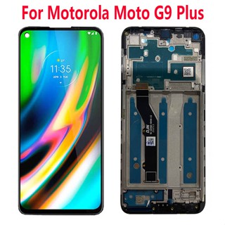 [ของแท้ 6.81" แผงหน้าจอสัมผัสดิจิทัล LCD สําหรับ Motorola Moto G9 plus Moto G9 plus