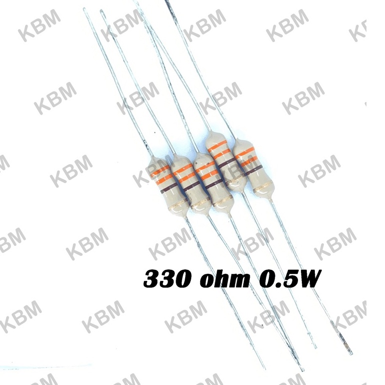 Resistor ตัวต้านทาน 330 ohm 0.25W 0.5W 1W 2W 3W 5W 10W