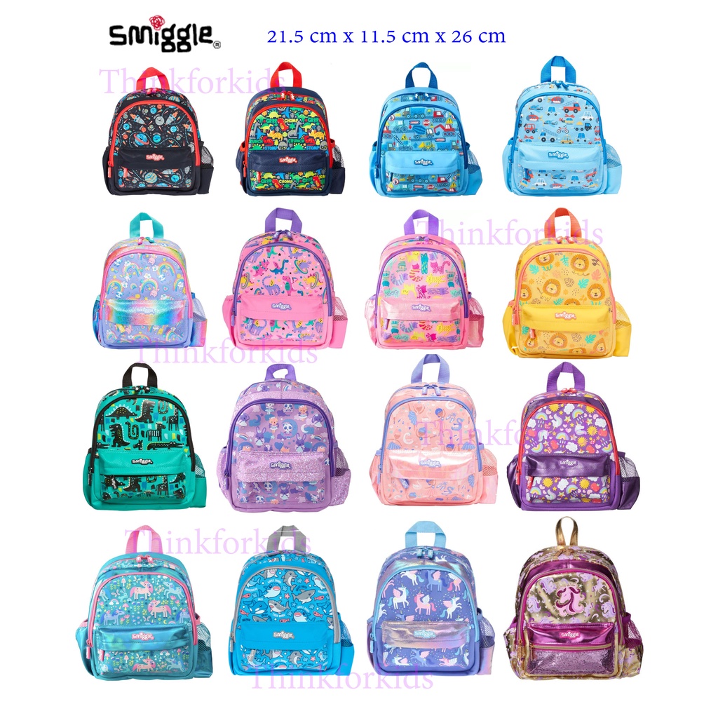Smiggle junior Backpack กระเป๋าเป้สมิ้กเกอ ขนาด10 นิ้ว -ป.10 ของแท้💘 พร้อมส่งในไทย