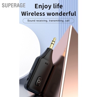 BSuperage อะแดปเตอร์รับส่งสัญญาณบลูทูธไร้สาย 5.1 Aux 3 In 1 แฮนด์ฟรี ความล่าช้าต่ํา 3.5 มม. สําหรับรถยนต์ Pc