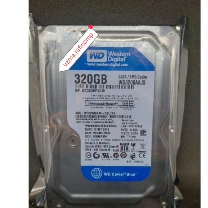 ฮาร์ดดิสก์ภายใน/HDD 320GB Sata WD สําหรับ PC CPU Cctv คอมพิวเตอร์