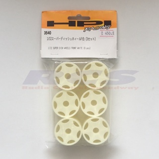 HPI 3540 1/12 SUPER DISH WHEELS FRONT WHITE (6 pcs)