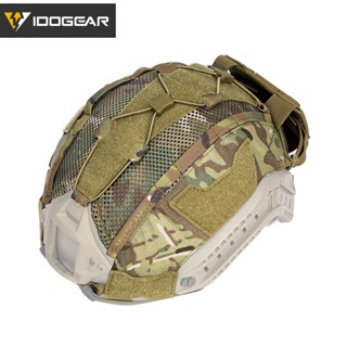 Idogear ผ้าคลุมหมวกกันน็อค ลายพราง พร้อมกระเป๋าแบตเตอรี่ NVG M/L 3812